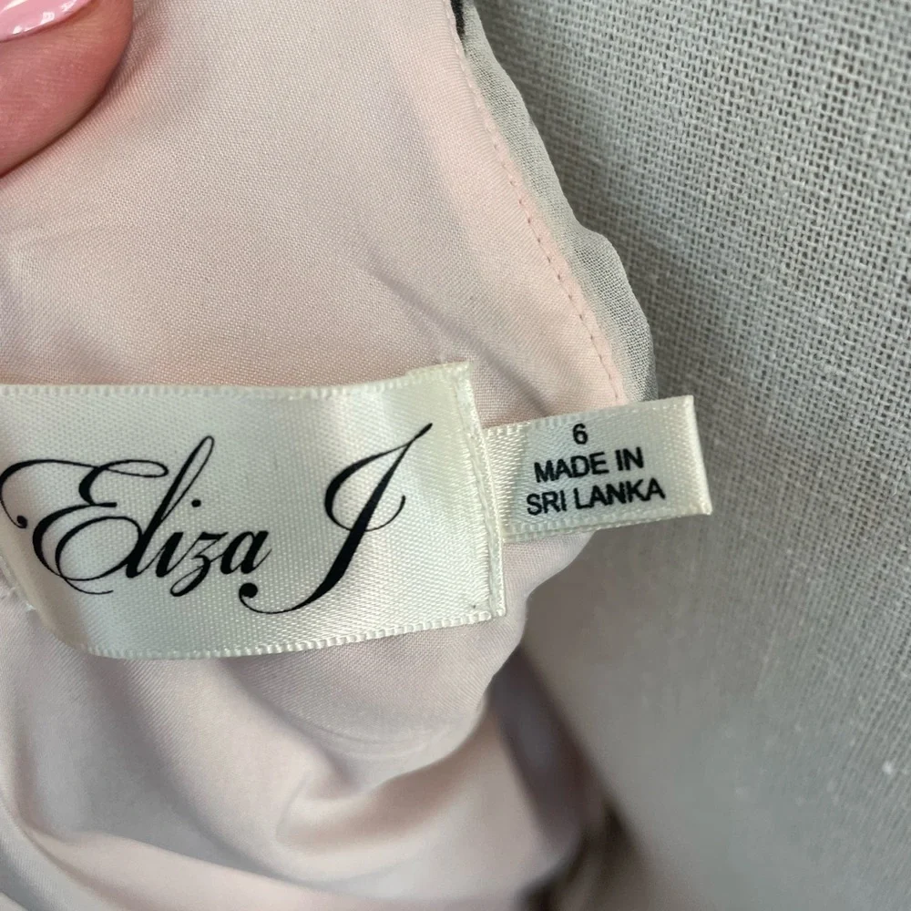 Eliza J size 6 pink halter floor length maxi dress - Picture 2 of 8